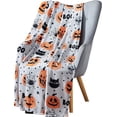 thumbnail image 2 of Ultra Soft & Plush Autumn & Halloween Chic Themed Oversized Accent Throw Blankets - Assorted Styles (Boo!), 2 of 2
