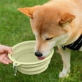 thumbnail image 6 of Nebwoak Collapsible Dog Bowl, Food Grade Silicone Portable Pet Water & Food Bowl with Hook for Small Medium Dogs Cats, Outdoor Travel Hiking Camping Easy to Clean, 6 of 6
