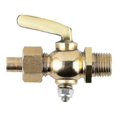 thumbnail image 1 of Motorcycle petrol tap - brass 1/4-1/4 BSP fuel valve for vintage bikes, 1 of 2