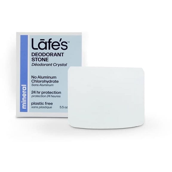 Lafes Natural Crystal Mineral Deodorant Stone, Unscented, 5.5 oz