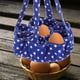 thumbnail image 2 of Mini cesta de colección de huevos con 7 bolsas de cojín de lona | Diseño de pollos de granja | Almacenamiento protector para huevos frescos | 8x2.6 en Cesta | Asa fácil de transportar para aves de, 2 of 5