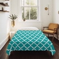 thumbnail image 4 of Teal Morocco Large Tapestry for Bedroom Wall Hanging Tapestry,Ethnic Boho Minimalist Abstract Geometric Ceiling Backdrop Tapestries Poster Blanket Wall Decor for Teens Room Living Room 100" x 59", 4 of 8