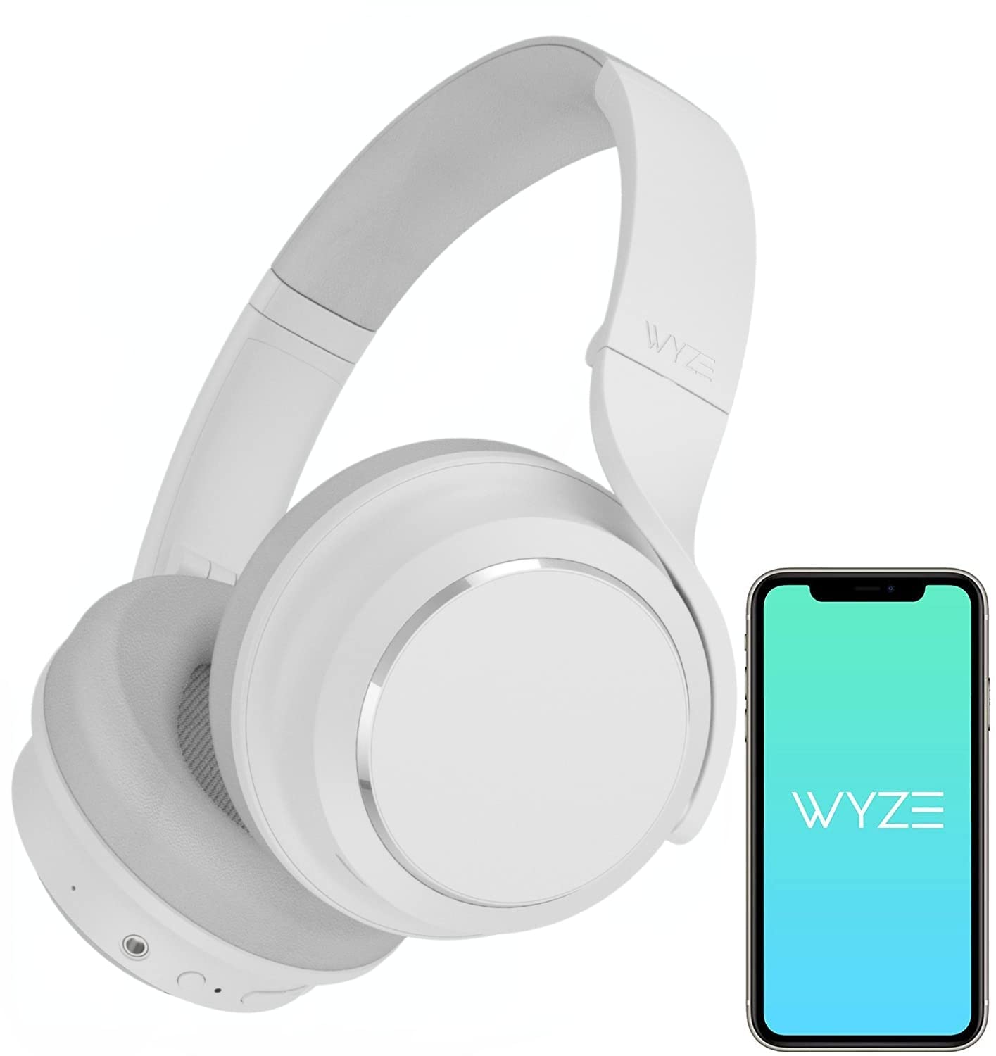 可愛すぎるフェミニンデザイン♪ WYZE Bluetooth 5.0 Headphones, Reddot Award  Headphones,Bluetooth Headphones Over The Ear with Active Noise  Cancellation,High-Fidelity Sound,Transparen