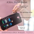 thumbnail image 4 of Kedzie Essentials Only Zippered Wallet Vegan Leather Card Holder Exterior ID Window, Feline Cute (Women's), 4 of 7