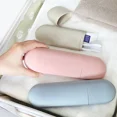 thumbnail image 7 of Portable Travel Toothbrush Holders Box with 6pcs Toothbrushes, Case Hiking Camping Protect Storage Box Travel Tooth Toothbrush Cover Toothpaste Organizer Bathroom Accessories (Pink), 7 of 7