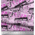 thumbnail image 3 of Soimoi Georgette Viscose Fabric texture & monument Architectural Print Sewing Fabric Yard 42 Inch Wide, 3 of 3