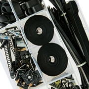 Hyper Tough 180-Piece Cable Management Kit