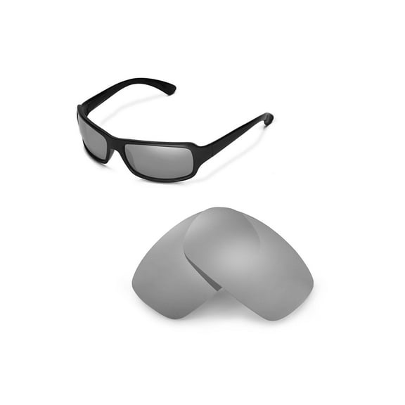 Walleva Titanium Polarized Replacement Lenses for Ray-Ban RB4075 61mm Sunglasses