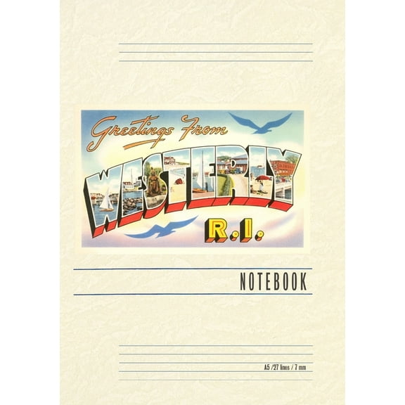 Vintage Lined Notebook Greetings from Westerly, (Paperback)