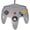 GRAY COLOR, variant on Restored N64 Controller Nintendo 64 Controller Red Color in Excellent Condition – Tight Original Stick – OEM Nintendo Gamepad (Refurbished)