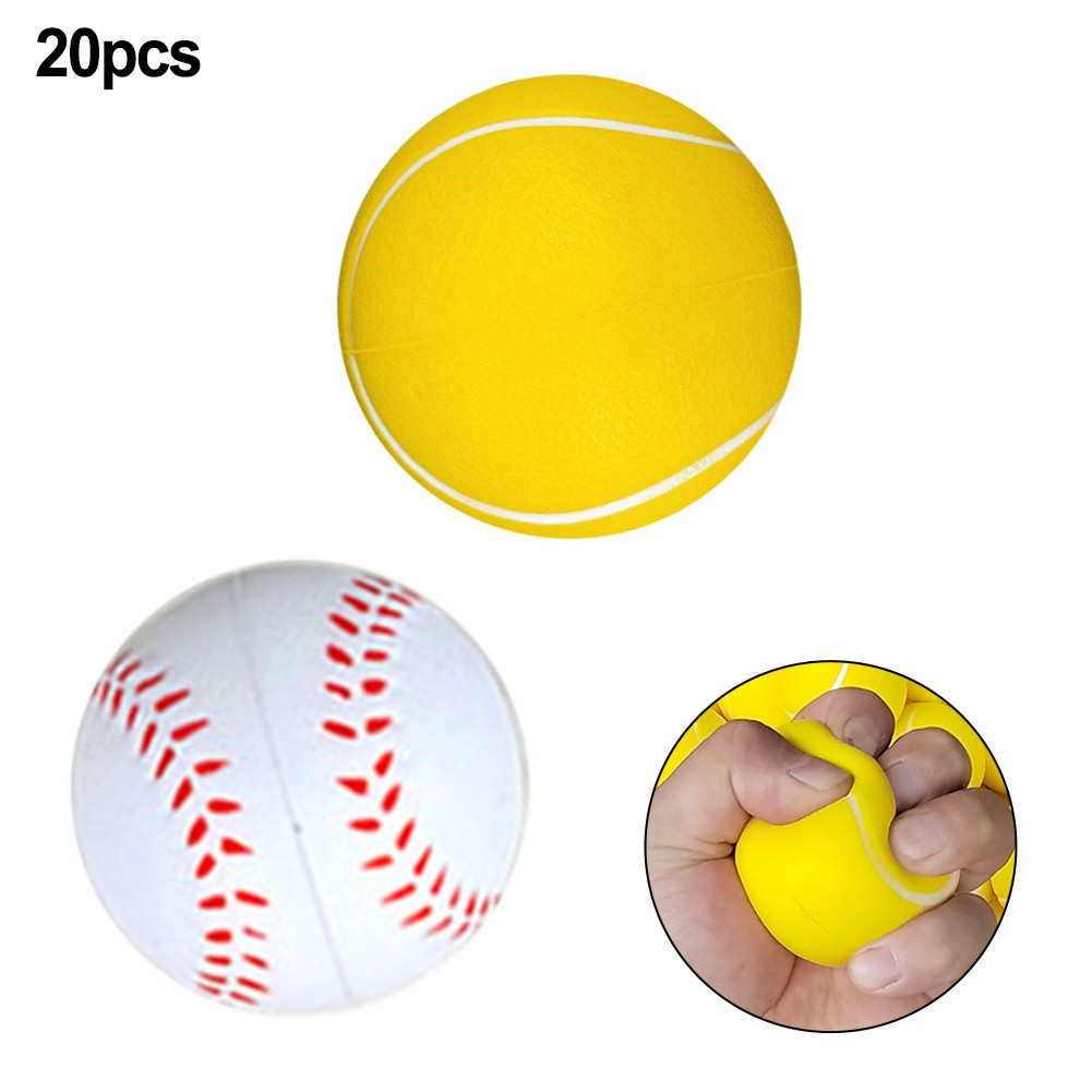 20pcs Foam Ball Soft Foam Sponge Tennis Balls Baseball Balls for and Adults
