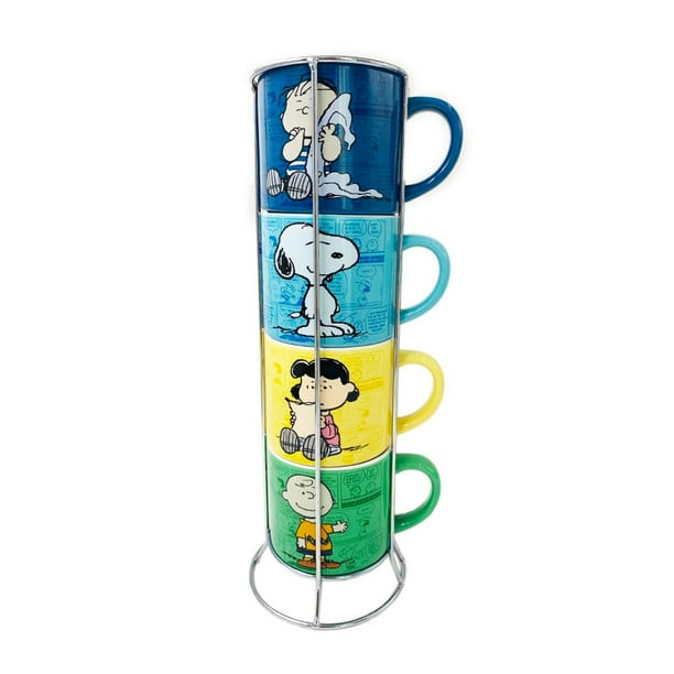 Taza de cómic Silver Buffalo Peanuts, paquete de 4, 300 ml