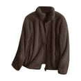 thumbnail image 3 of Pyhlmscde Women's Collar Lined Cardigan Baggy Jacket, Fleece Jacket Women, Cardigan Sweaters for Women, Fall Coats, 3 of 3