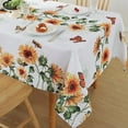 thumbnail image 7 of SASTYBALE Sunflower Table Cloth, 60 x 102 Inch Rectangle Summer Tablecloths, Wipe-able Wrinkle Resistant White Polyester Fabric Table Cover for Fall Kitchen Dining, Party, Picnic, Indoor, Outdoor, 7 of 7