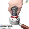 thumbnail image 6 of Coffee Balanced Force Tamper, with Built-in Spring for Precise Pressure Control, A Must-have Tool for Coffee Enthusiasts, for 58 mm portafilter, Smooth Bottom, 6 of 13