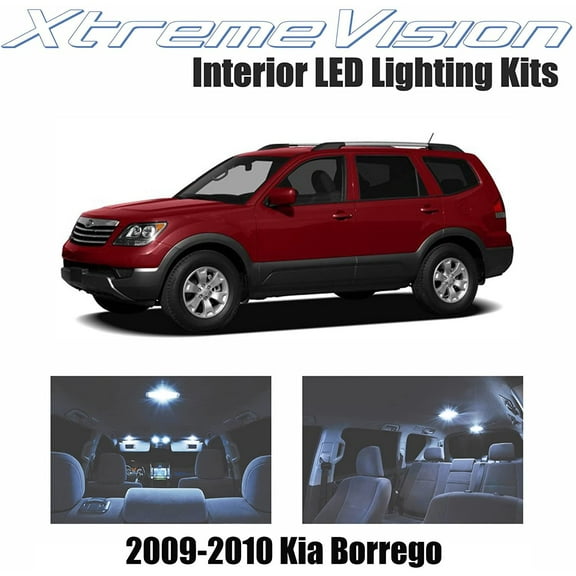 XtremeVision Interior LED for Kia Borrego 2009-2010 7 Pieces Cool White Interior LED Kit   Installation Tool