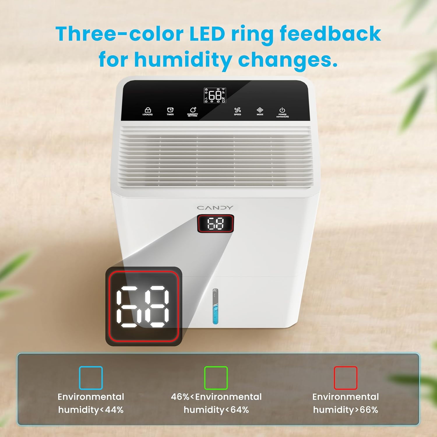 100-Pint Large Dehumidifier for Home & Basement, Covers Up to 5,500 Sq.Ft, 1.45-Gallon Tank, WiFi & Alexa Smart Control, Auto Humidity Reminder, Includes Drain Hose