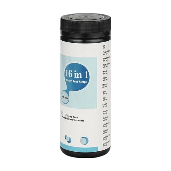 Swimming Pool Test Paper 16 in 1 Alkalinity Hardness Copper Iron Bromine Multi-parameter Water Quality(50PC)