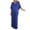 Blue, variant on Chbgutlmr Business Casual Outfits for Women 2 Piece V Neck Half Sleeve Ruffle Blouses Wide Leg Pants Smoothing Sets