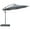Dark Grey, variant on Outsunny 10ft Patio Umbrella, Garden Hanging Parasol with Crank, Blue