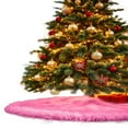 thumbnail image 6 of FabricLA Bubble Gum Faux Fur Tree Skirt Cut - 36-Inches with Rounded Edges (No Backing) for Christmas, 6 of 8
