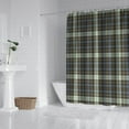 thumbnail image 3 of Rustic Plaid Waterproof Shower Curtain, Fabric Bathroom Shower Curtain Featuring Classic Buffalo Plaid, Retro Checkered Pattern, Colorful Checkerboard Design, Machine Washable, Hooks Included, 3 of 5