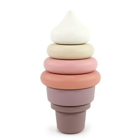 Hudson Baby Silicone Stacking Toy Ice Cream One Size