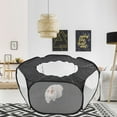 thumbnail image 4 of Cat Cage Tent Playpen Small Pet Playpen, Cloth Pet Folding Playpen, Hamsters For Outdoor Black, 4 of 8
