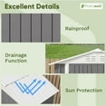 thumbnail image 7 of Patiowell 6 x 4 ft. Outdoor Metal Storage Shed, Galvanized Steel Garden Tool Shed with Double Lockable Doors for Backgard Patio Lawn, Gray, 7 of 7