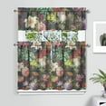 thumbnail image 2 of Pioneer Kitchen Curtains and Valance Set 36 Inch Tier Best Floral Poster 3 Pieces Set Dining Room Small Curtain Drapes Cafe Curtains Valance for Home Decor Rod Pocket, 2 of 6