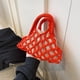 thumbnail image 4 of Nuevo Bolso Paja Hilo Algodón Lindo para Mujeres / Niñas Mini Bolso Con Asa Superior (naranja), 4 of 9