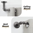 thumbnail image 5 of 66" to 120"Curtain Rods for Windows, 1 inch Industrial Curtain Rod, Adjustable Wrap Around Curtain Rods, Industrial Indoor/Outdoor Curtain Rod, Darksliver, 5 of 7