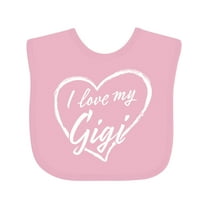 Inktastic I Love My Gigi in White Chalk Heart Boys or Girls Baby Bib
