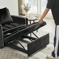 thumbnail image 5 of Jopath Convertible Sofa Chair Bed,3-in-1 Sleeper Sofa with Pull-Out Bed,Modern Velvet Single Sofa Chair with Reclining Backrest and Wide Armrest for Living Room Small Space,Black, 5 of 13