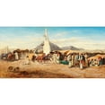 thumbnail image 2 of Alexander Von Bensa 24x14 Gold Ornate Framed and Double Matted Museum Art Print Titled - Market Day in a Hungarian Village, 2 of 4