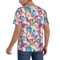 thumbnail image 2 of Picia Watercolor Owl Pattern Mens Polo Shirts Quick Dry Short Sleeve Golf T Shirt Performance Moisture Wicking Casual Workout Baseball T-shirt-Large, 2 of 7