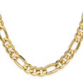 thumbnail image 4 of Auriga Fine Jewelry 10K Yellow Gold 8.75 mm Concave Figaro Chain Necklace for Men 26", 4 of 4