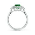 thumbnail image 2 of ANGARA Oval Lab Grown 1.5 Ct Emerald Halo Engagement Ring for Women in 14K White Gold (Size-9x7mm) | May Birthstone, Birthday, Anniversary, Jewelry Gift for Women | Lab-Grown Emerald Ring, 2 of 9