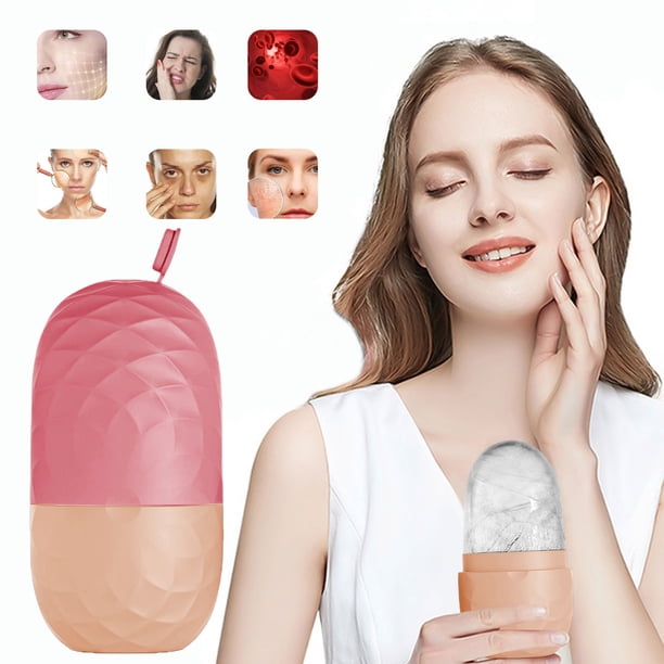 Moldes de hielo de silicona para masajes reutilizables, rodillo de hielo facial, rodillo de hielo para rostro y ojos, herramientas de cuidado facial con rodillo de hielo, moldes de silicona para belle