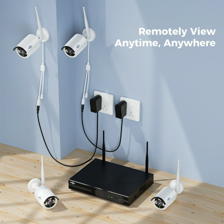 Hiseeu 3MP Security Camera System Security Camera with Night