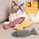 thumbnail image 5 of Gris, rojo, amarillo - Juego de 3 juguetes para gatos, juguete para gatos con funda en forma de pez, juguete interactivo para gatos con forma de pez, juguete para masticar, limpiador de dientes, 5 of 5
