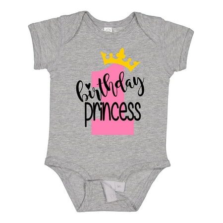 

Inktastic 1st Birthday Princess with Crown Boys or Girls Baby Bodysuit