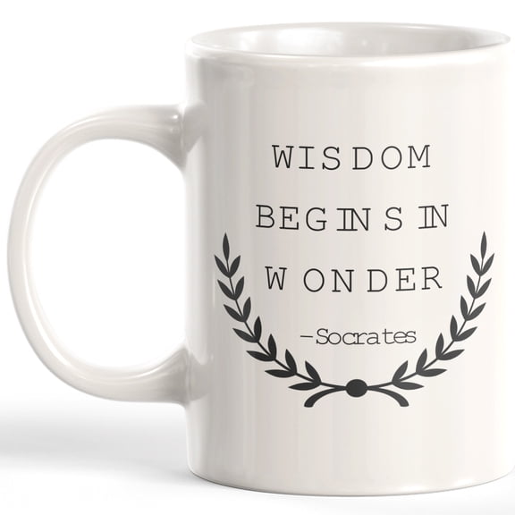 Wisdom Begins In Wonder, Socrates 11oz Plastic Coffee Mug