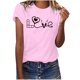 thumbnail image 1 of Camisetas con estampado de letras y cuello redondo de verano para mujer, blusas femeninas cómodas y elegantes, Tops OAVQHLG3B Store lin121212, 1 of 5