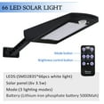 thumbnail image 3 of Matsuzay Lámpara de pared de luz solar Accesorios para el hogar a prueba de agua 66 LED Ahorro de energía Color brillante de larga duración Iluminación y accesorios Negro, 3 of 6
