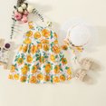 thumbnail image 4 of Vedolay Young Girl Dresses Girls Polka Dot Print Midi Dress Button Down V Neck Short Sleeve Ruffle Casual Dresses,Yellow 6-12 Months, 4 of 5