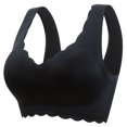 thumbnail image 2 of UAMVSH Women's Wireless Seamless Bra No Underwire Wavy V Neck Soft Support Full Coverage Comfortable Bra, 2 of 4