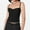 Black, variant on SNKSDGM Female Womens White Tank Top with Built in Bra Swim Top Racerback Ribbed Tank Tops for Women Women Contrast Lace Trim Crop Tank Top Sexy Vintage Spaghetti Strap Camisole Summer Streetwear L