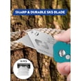 thumbnail image 3 of Cuchillo utilitario BIBURY, cortador de cajas plegable, resistente, verde, 3 of 8