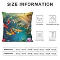 thumbnail image 5 of Orinice Fish Pond Rainbow Graphic Decorative Throw Pillow Cover for Home Couch Living Room Bed Sofa Pillowcase - 1PC 20x20in, 5 of 5